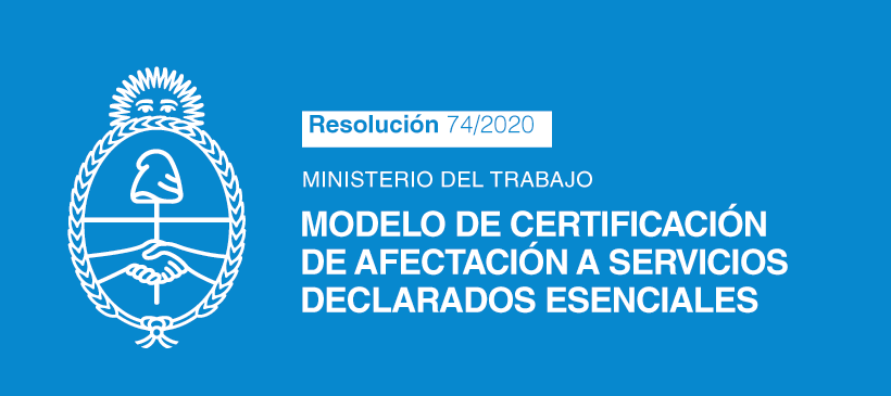 MINISTERIO DE TRANSPORTE: Modelo de certificación de afectación a servicios declarados esenciales