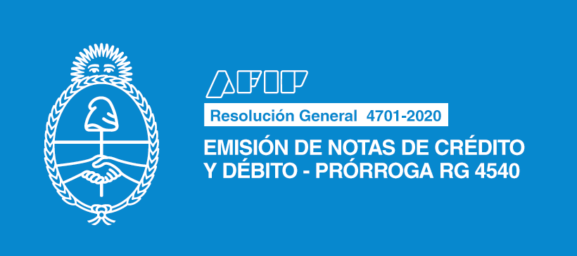 AFIP:  Emisión de notas de crédito y/o débito -Resolución General N° 4.540 y sus modificatorias.
