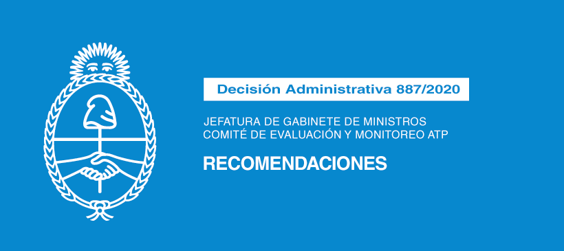 JEFATURA DE GABINETE DE MINISTROS – COMITÉ DE EVALUACIÓN Y MONITOREO ATP: Recomendaciones