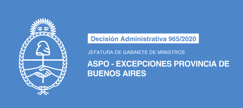 JEFATURA DE GABINETE DE MINISTROS: ASPO – Excepciones – Provincia de Buenos Aires
