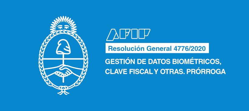 AFIP: Gestión de Datos Biométricos, Clave Fiscal y otras. Prórroga