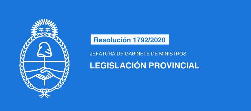 JEFATURA DE GABINETE DE MINISTROS: Legislación Provincial