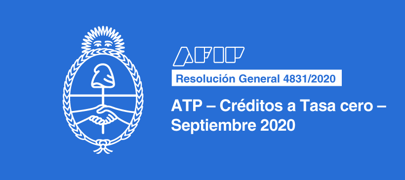 AFIP: ATP – Créditos a Tasa cero – Septiembre 2020