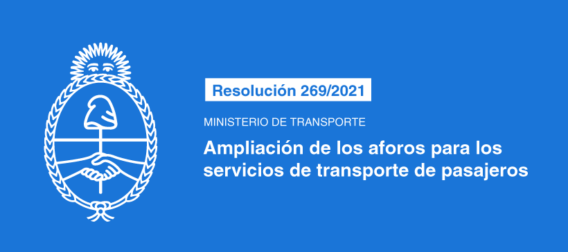 MINISTERIO DE TRANSPORTE: Ampliación de los aforos para los servicios de transporte de pasajeros