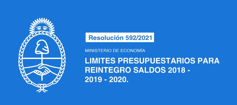 MINISTERIO DE ECONOMÍA: LIMITES PRESUPUESTARIOS PARA REINTEGRO SALDOS 2018-2019-2020
