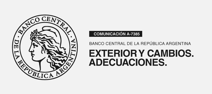 Banco Central de la República Argentina: Exterior y cambios. Adecuaciones