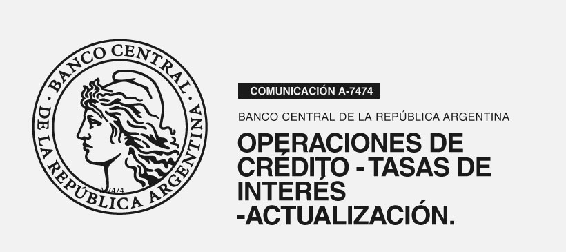 BCRA: Operaciones de crédito – Tasas de interés -Actualización