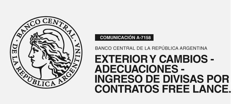 BANCO CENTRAL DE LA REPUBLICA ARGENTINA: Exterior y Cambios – Adecuaciones – Ingreso de divisas por contratos free lance