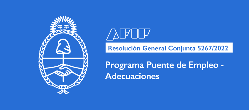 AFIP: Programa Puente de Empleo – Adecuaciones