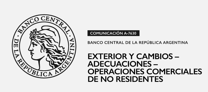 BCRA: Exterior y Cambios – Adecuaciones – Operaciones comerciales de no residentes