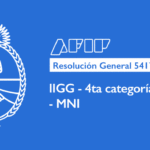 AFIP: IIGG – 4ta categoría – Adecuaciones – MNI