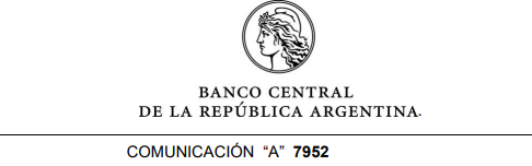 BANCO CENTRAL DE LA REPUBLICA ARGENTINA / COMUNICION «A» 7952